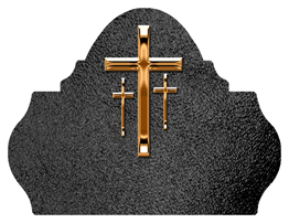 DARAY L 517 CP SH BK Copper 3 Crosses Shimmer Black Background